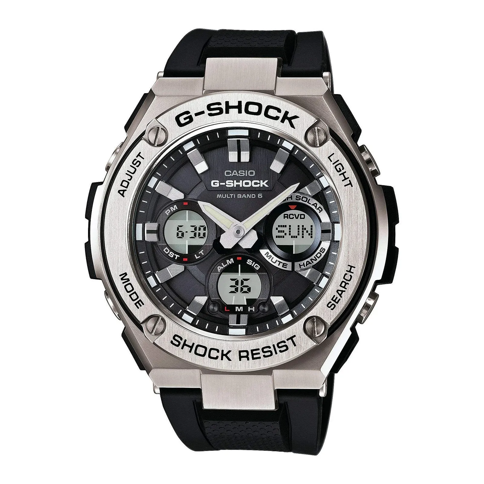 Часы CASIO Мужские Аналогово-цифровые GST-W110-1AER с ремешком из полимера, черный, Спортивные, фото №1 Часы CASIO Мужские Аналогово-цифровые GST-W110-1AER с ремешком из полимера, черный, Спортивные, фото №1