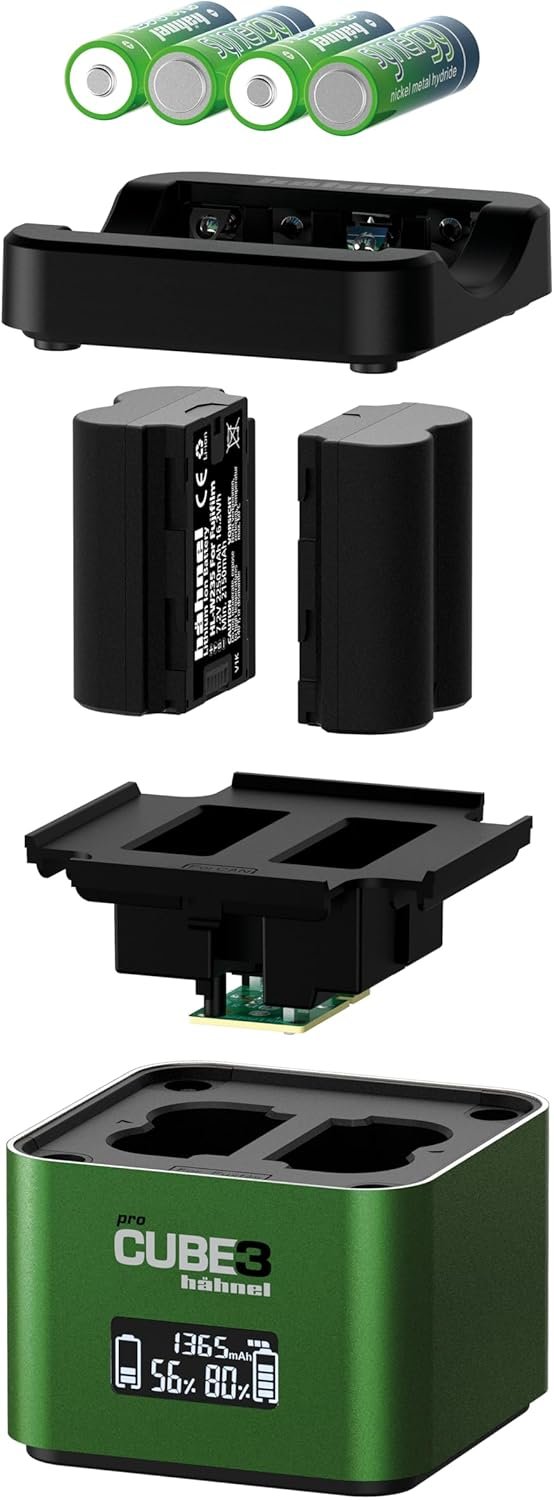 Зарядний пристрій Hahnel ProCube3 / NP-W126S, NP-W235 / Швидка зарядка / 2 слоти / USB-A / Зелений, фото №3