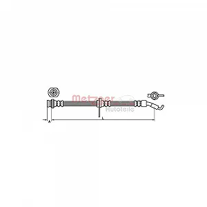 Тормозной шланг METZGER 4110468 для SUZUKI, передний мост слева, передний мост справа - Фото 1