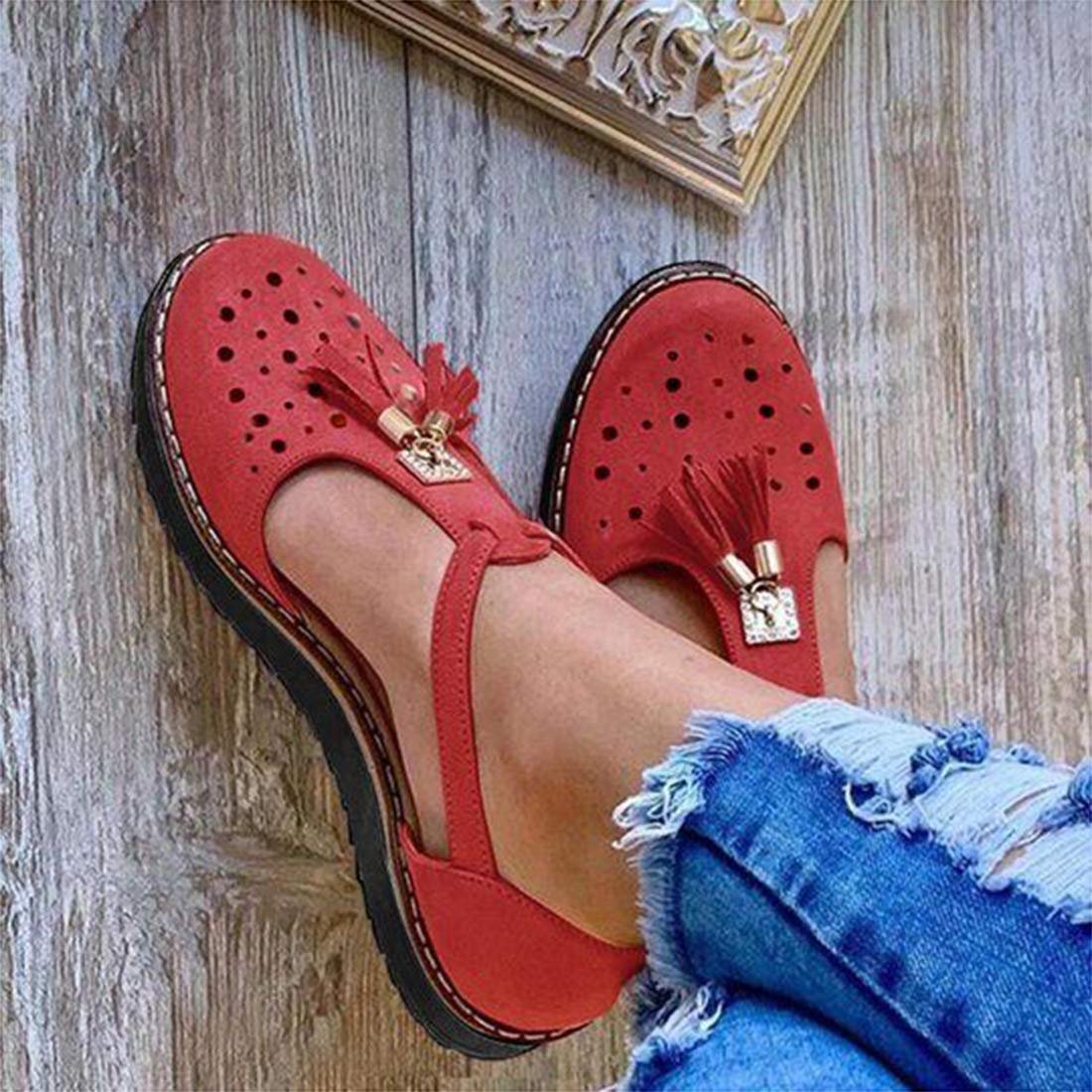 Летние толстые женские сандалии CrEev с кистями в богемном римском стиле, фото №7 Летние толстые женские сандалии CrEev с кистями в богемном римском стиле, фото №7