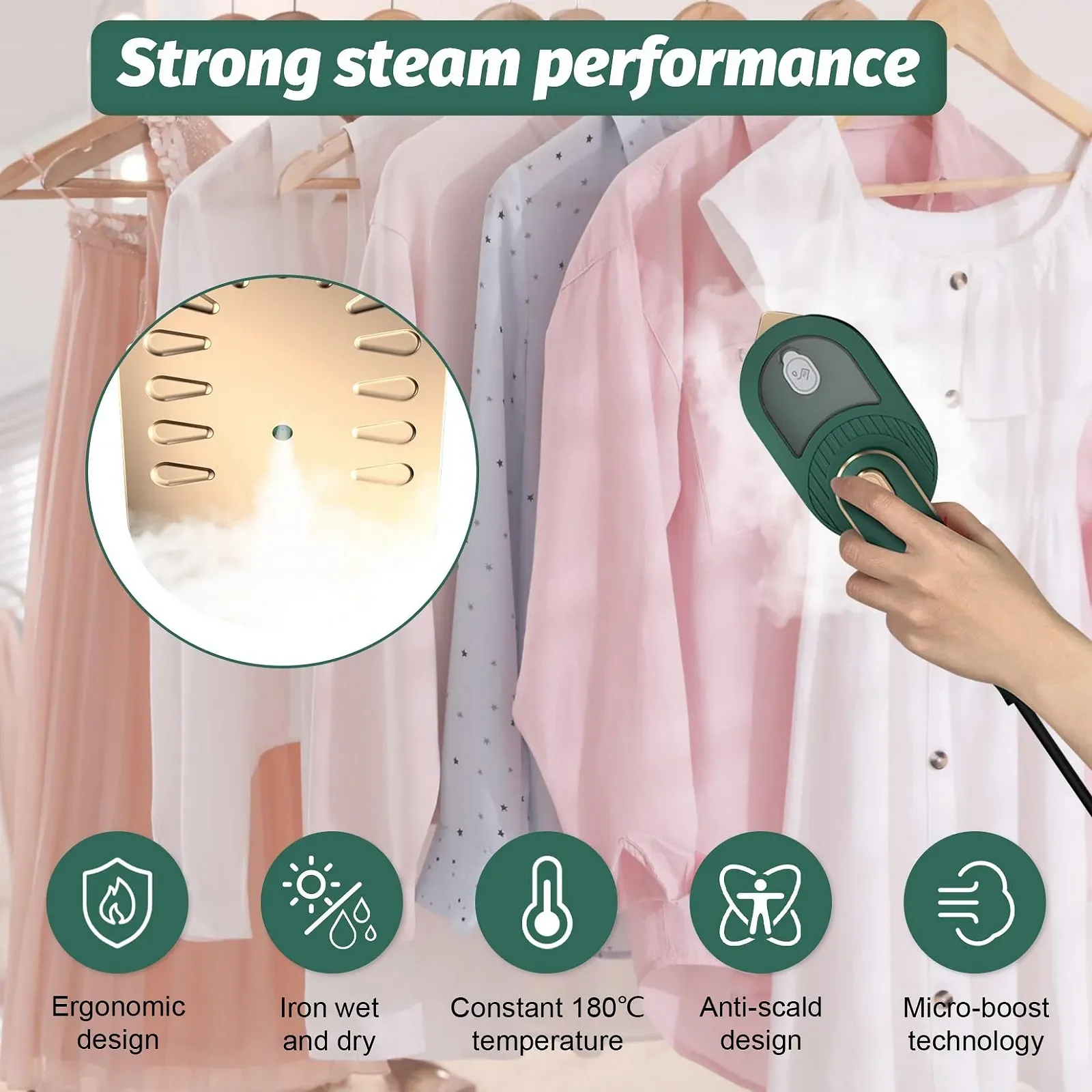 Дорожня парова праска Idota Travel Iron Mini 50 мл, фото №3