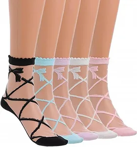 Шкарпетки Щиколотки в Клітинку, 5 пар - Фото 1