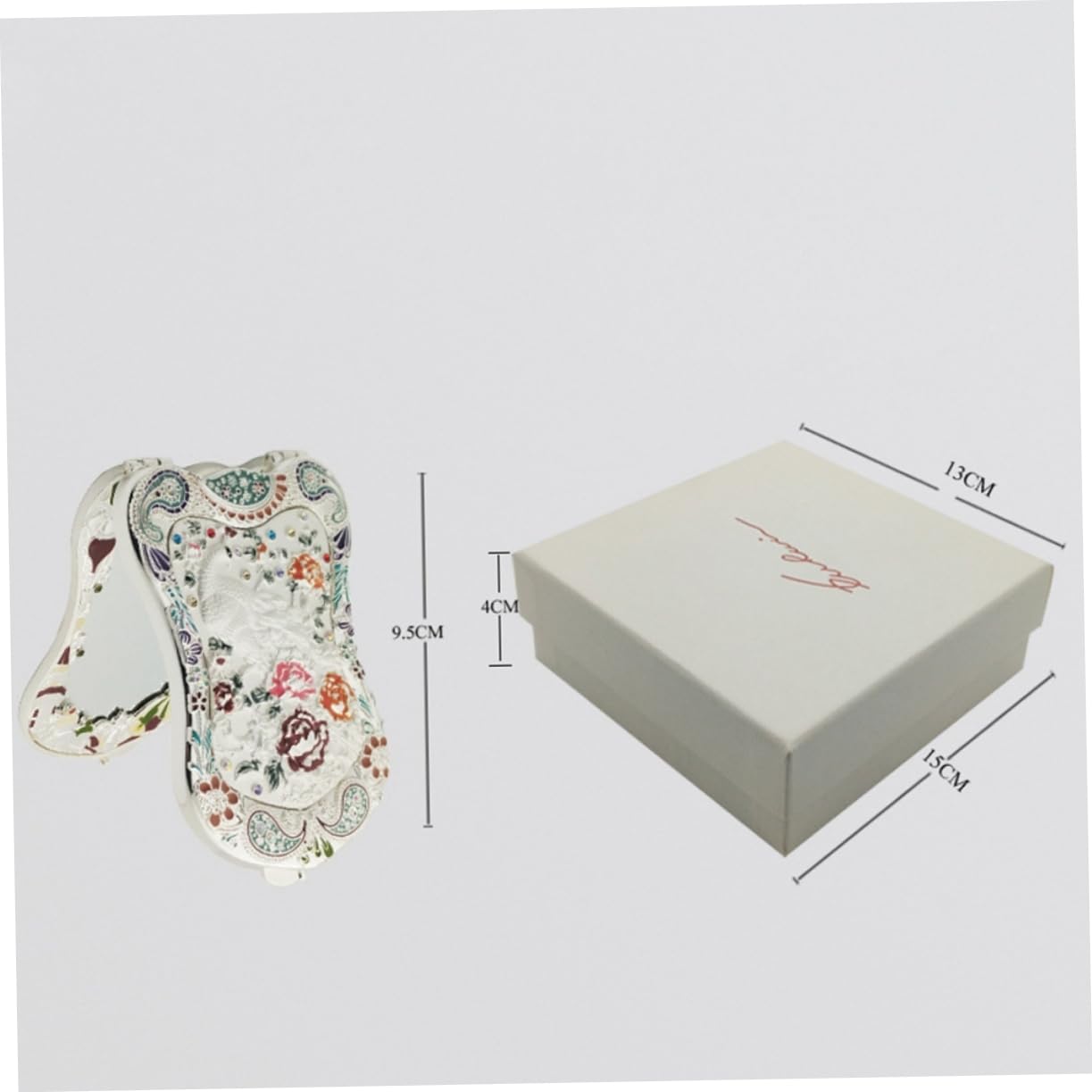 Ручное зеркало Angoily винтажная сумочка набор из 2 зеркал компактная сумочка складное зеркало антикварное зеркало для макияжа, фото №3 Ручное зеркало Angoily винтажная сумочка набор из 2 зеркал компактная сумочка складное зеркало антикварное зеркало для макияжа, фото №3