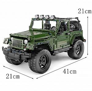 Технік для автомобіля Jeep Wrangler з набором двигунів 1:8 Великий набір моделей автомобілів 2078 штук блоків Jeep Wrangler synthetic.ua - Фото 1