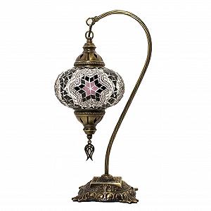 Настільна лампа Moroccan Style Mosaic Design N3 Purple and Black - Фото 1