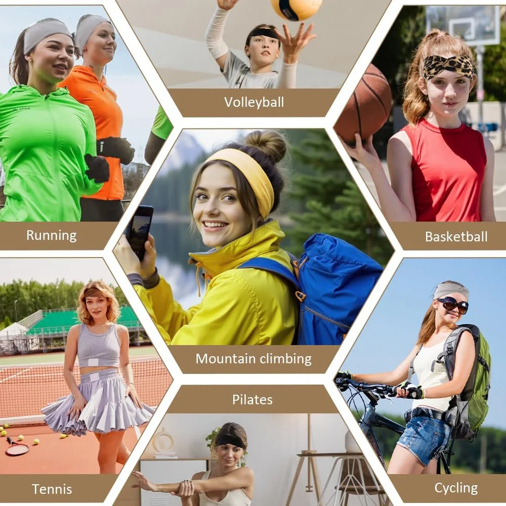 Набір пов'язок на голову 6 штук, фото №7