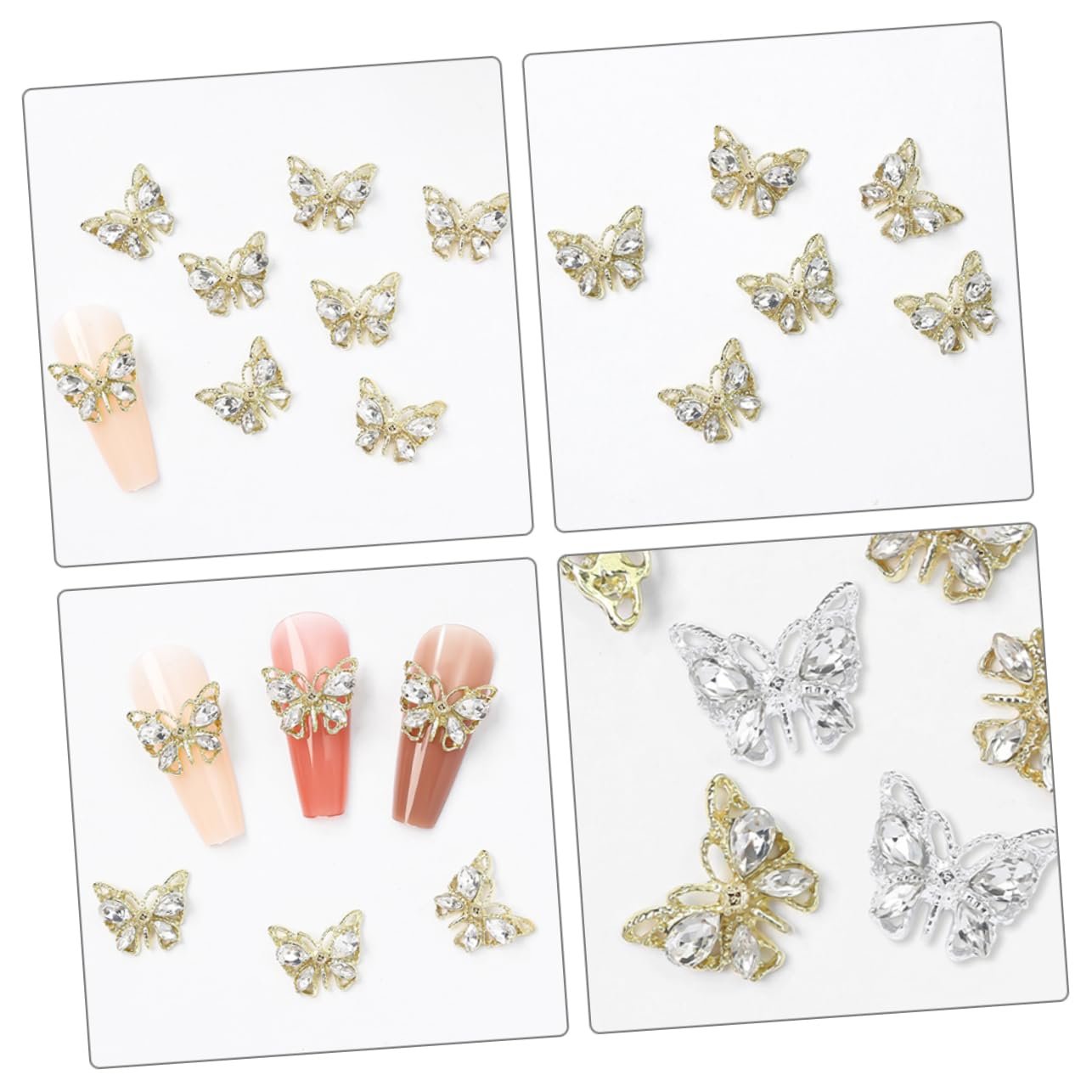Украшения для ногтей Бабочки 20шт, фото №7
