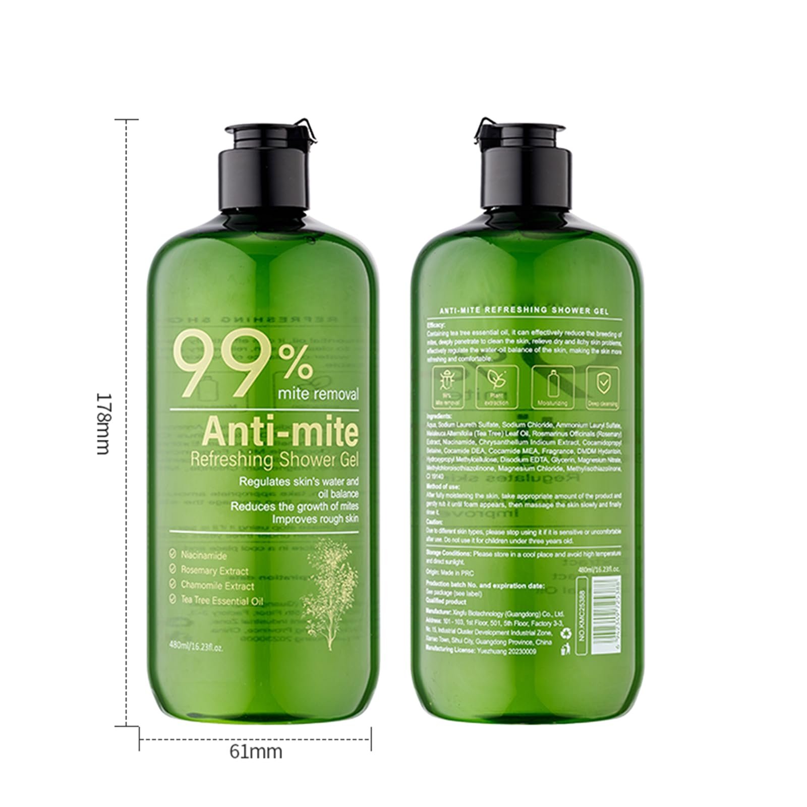 Гель для душу Refreshing Cleansing and Skin Care 480 мл, фото №7