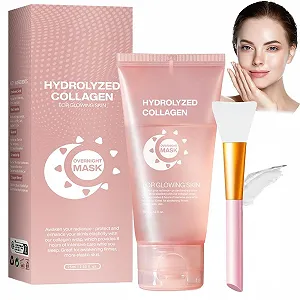 Нічна маска для обличчя з колагеном Collagen Overnight, нічний пілінг, маска-плівка з колагеном для всіх типів шкіри - Фото 1