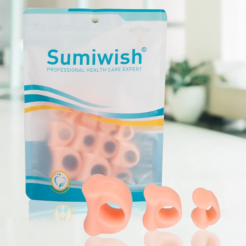 Роздільники для пальців ніг Sumiwish, 10 шт., силіконові, для перекриваючихся пальців ніг, молоткоподібних пальців ніг, знеболення, прозорі, фото №7 Роздільники для пальців ніг Sumiwish, 10 шт., силіконові, для перекриваючихся пальців ніг, молоткоподібних пальців ніг, знеболення, прозорі, фото №7