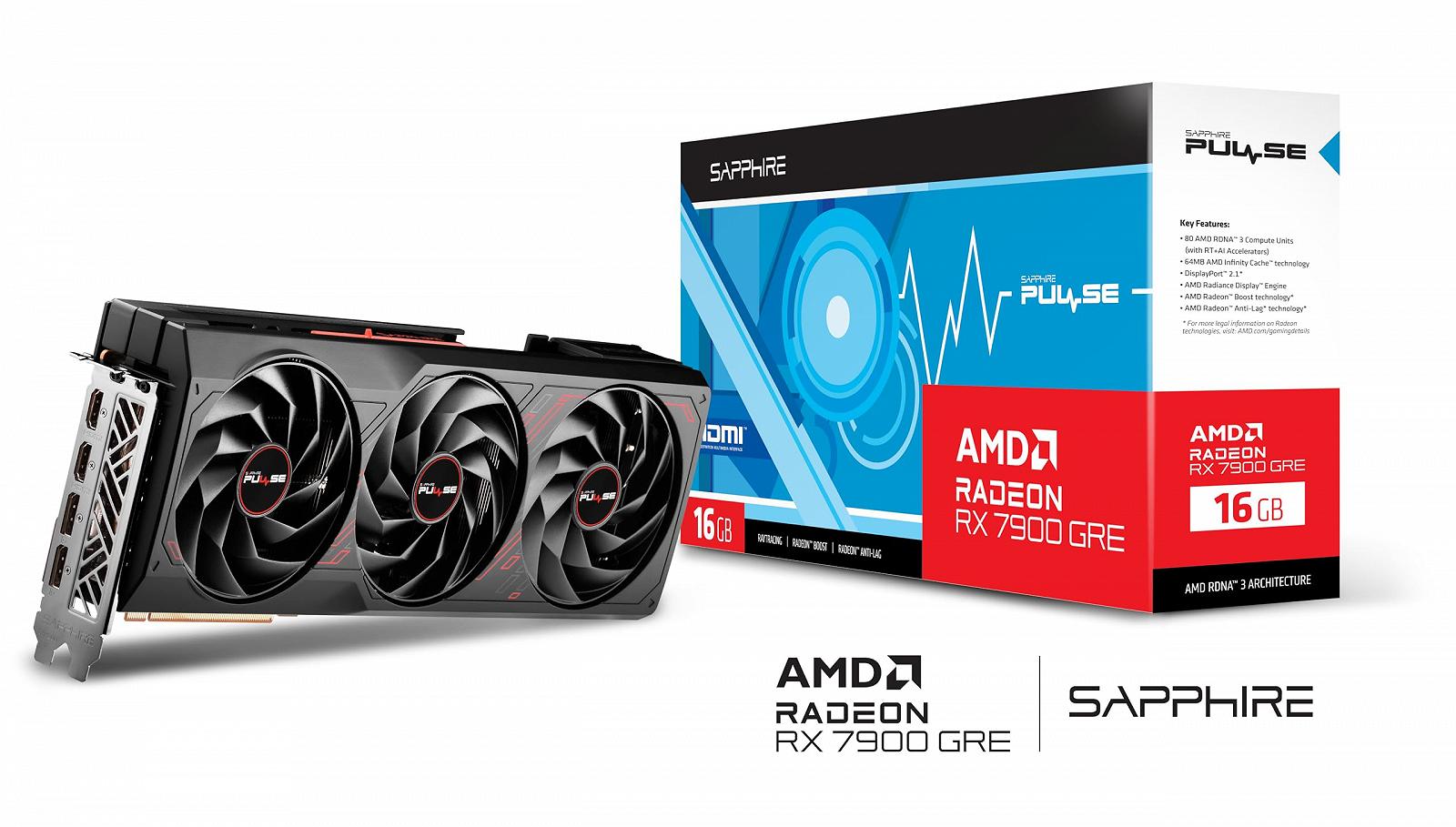 Видеокарта Sapphire Pulse AMD Radeon™ RX 7900 GRE Gaming OC 16GB GDDR6 Dual HDMI/Dual DP, фото №5