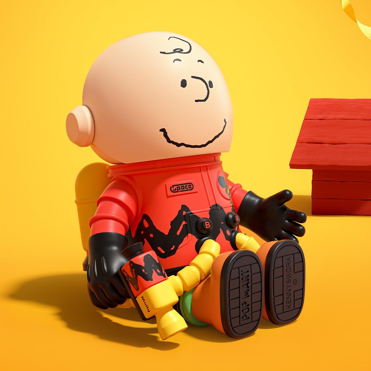 Фигурка POP MART Mega Space Molly 100% Charlie Brown & Snoopy Series 8,6-10,3 см, фото №4