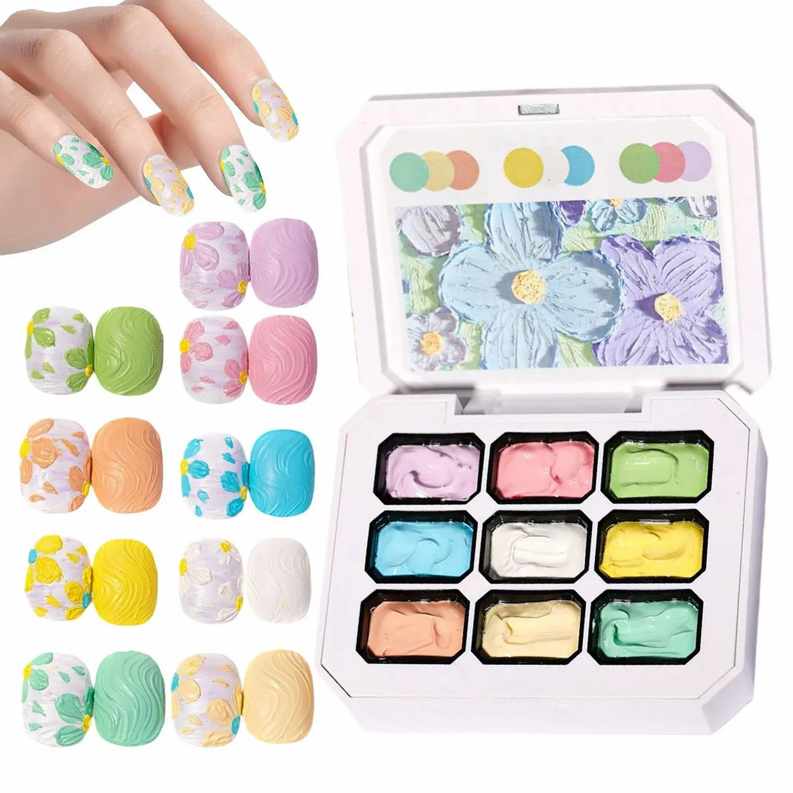 Гель Mal Набор из 9 цветов Radiant для моделирования, рисования, маникюра, фото №8 Гель Mal Набор из 9 цветов Radiant для моделирования, рисования, маникюра, фото №8