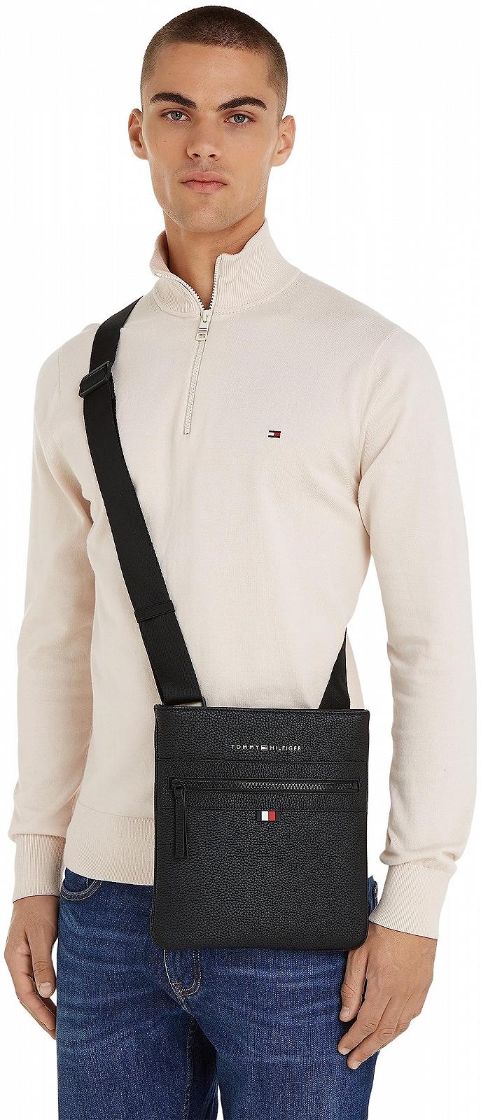 Сумка через плече Tommy Hilfiger Essential PU Crossover чоловіча, чорна, фото №4