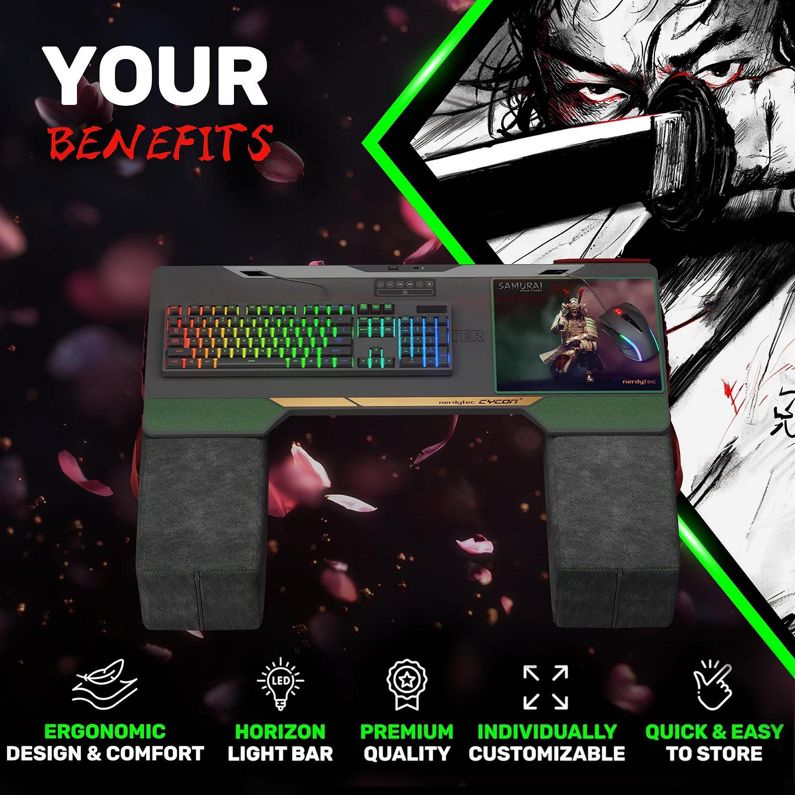 Підставка для ноутбука Couchmaster CYCON

Samurai Edition з Horizonlight Bar, Ultimate Ergonomic USB Hub, ігровий стіл для дивана та ліжка, сумісний з усіма клавіатурами та мишами, ноутбуками, ПК, колір: червоно-чорний, фото №2