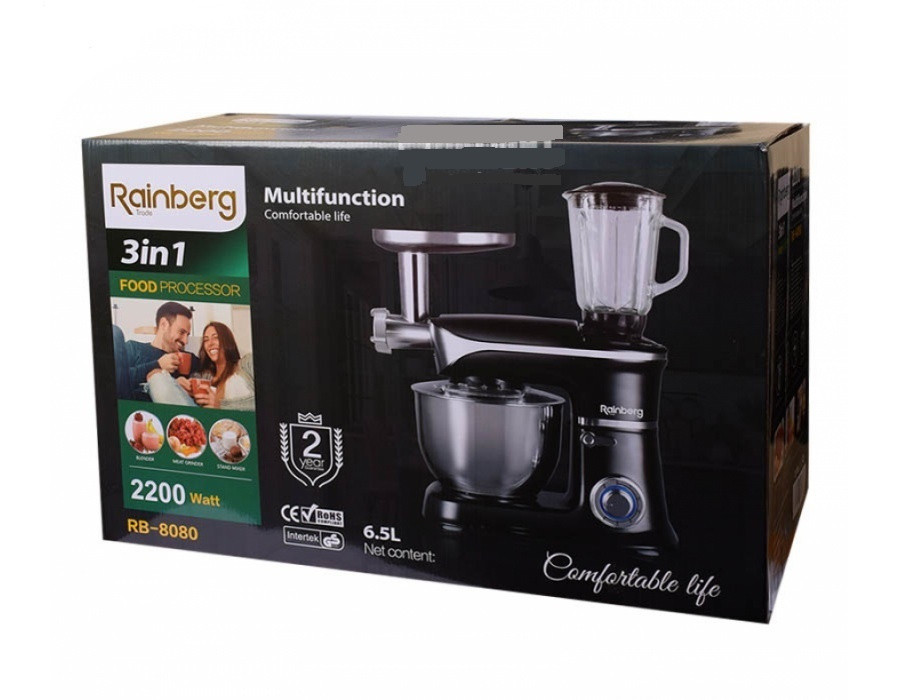 Кухонный комбайн Reinberg RB-8080 3 в 1 Тестомес Мясорубка Блендер 4200 Вт 006206, фото №8 Кухонный комбайн Reinberg RB-8080 3 в 1 Тестомес Мясорубка Блендер 4200 Вт 006206, фото №8