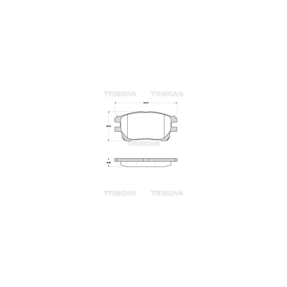 Комплект гальмівних колодок, дискове гальмо TRISCAN 8110 13073 для TOYOTA передня вісь, фото №1