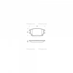 Комплект гальмівних колодок, дискове гальмо TRISCAN 8110 13073 для TOYOTA передня вісь - Фото 1