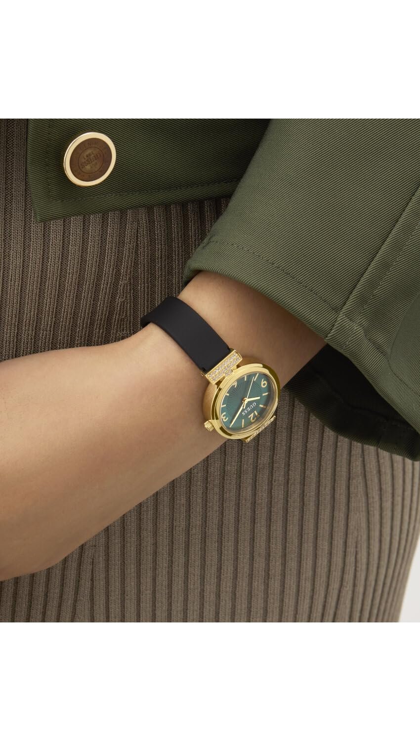 Жіночий годинник Тип GUESS Array 28мм Зелений циферблат Аналоговий GW0912L4, фото №6