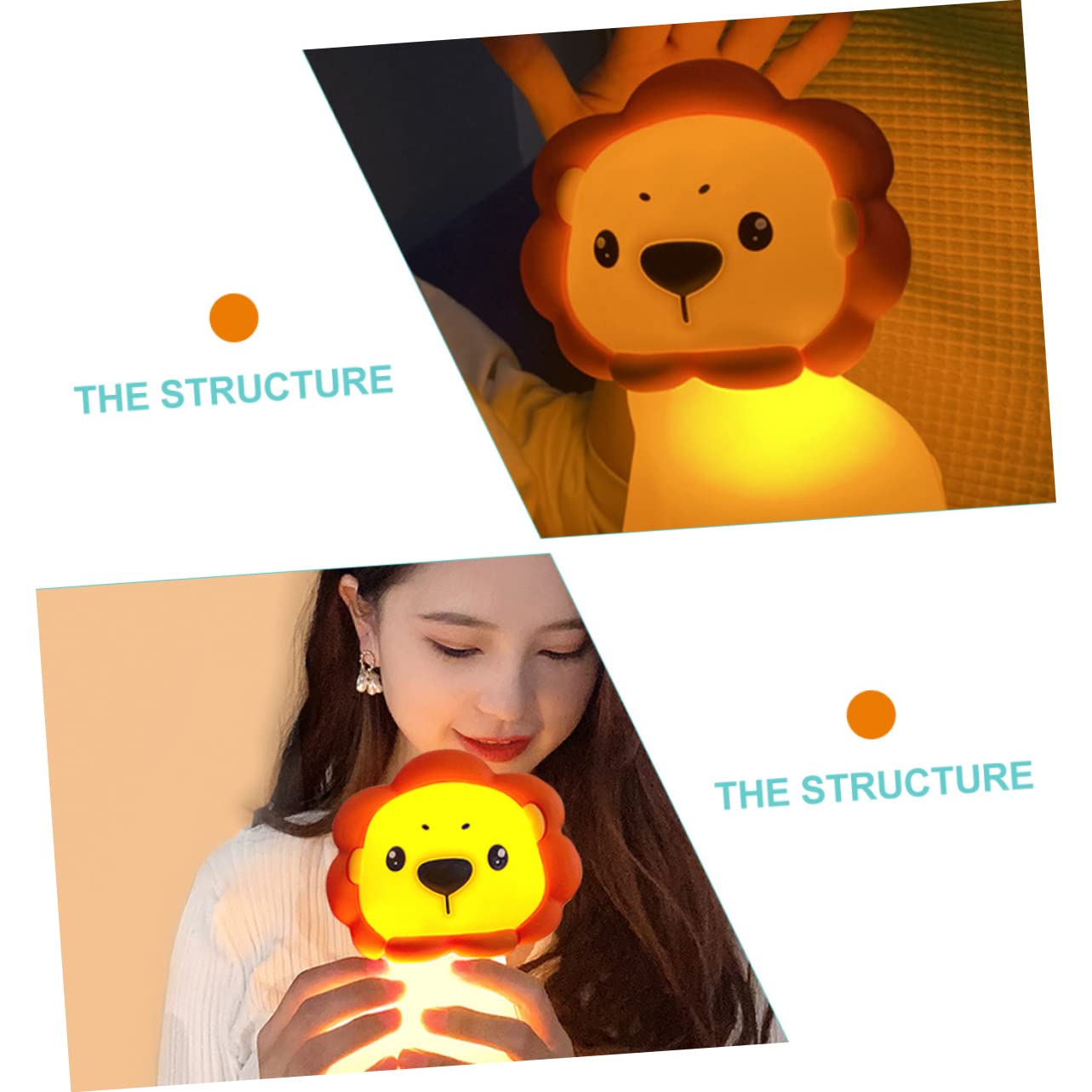 Ночник Vaguelly Silicone pat-light с львом, фото №3