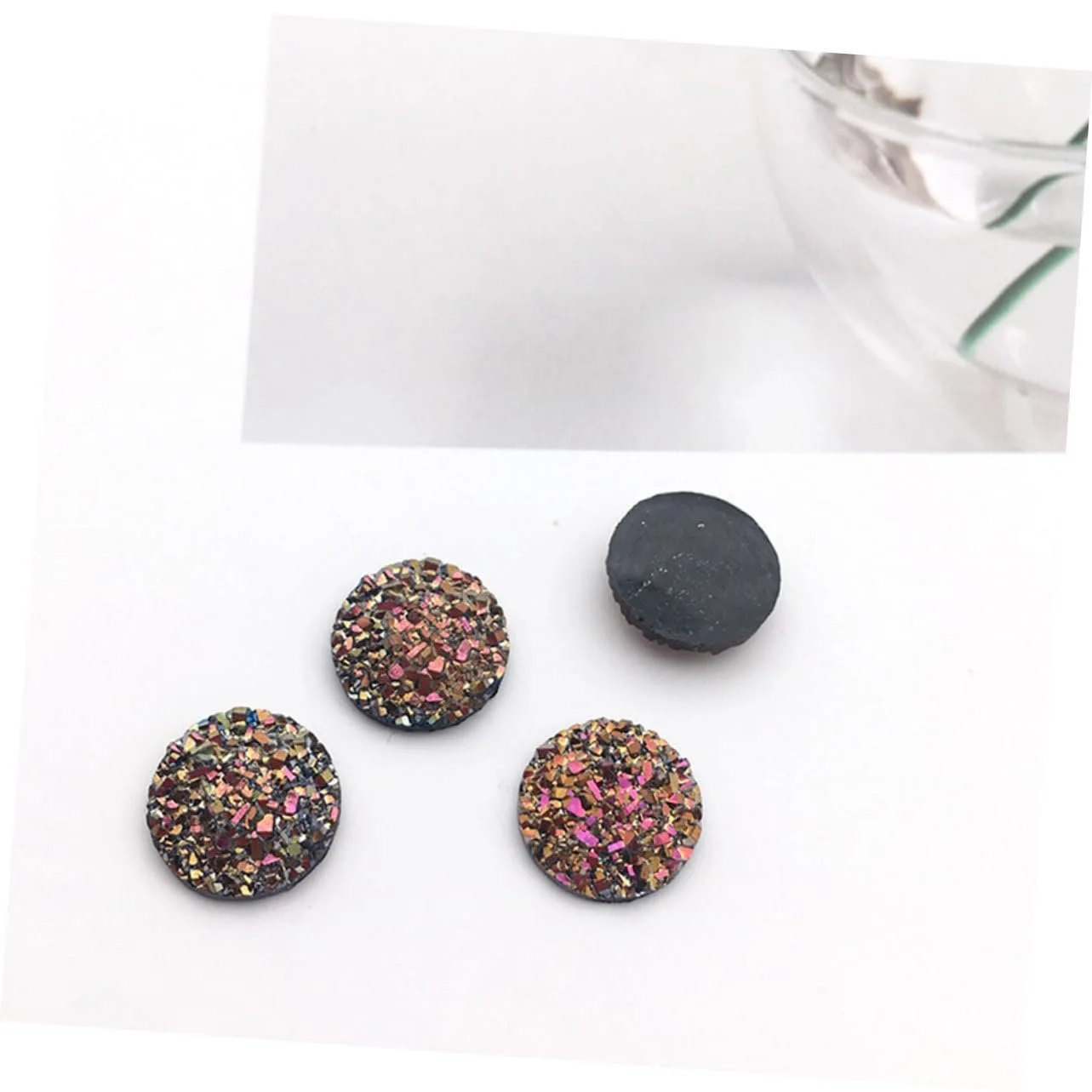 Стрази Круглі minkissy Смола 100 шт. Блискучий Колір, фото №7