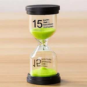 Пісочний годинник Таймер для дітей 15 хвилин Green - Фото 1