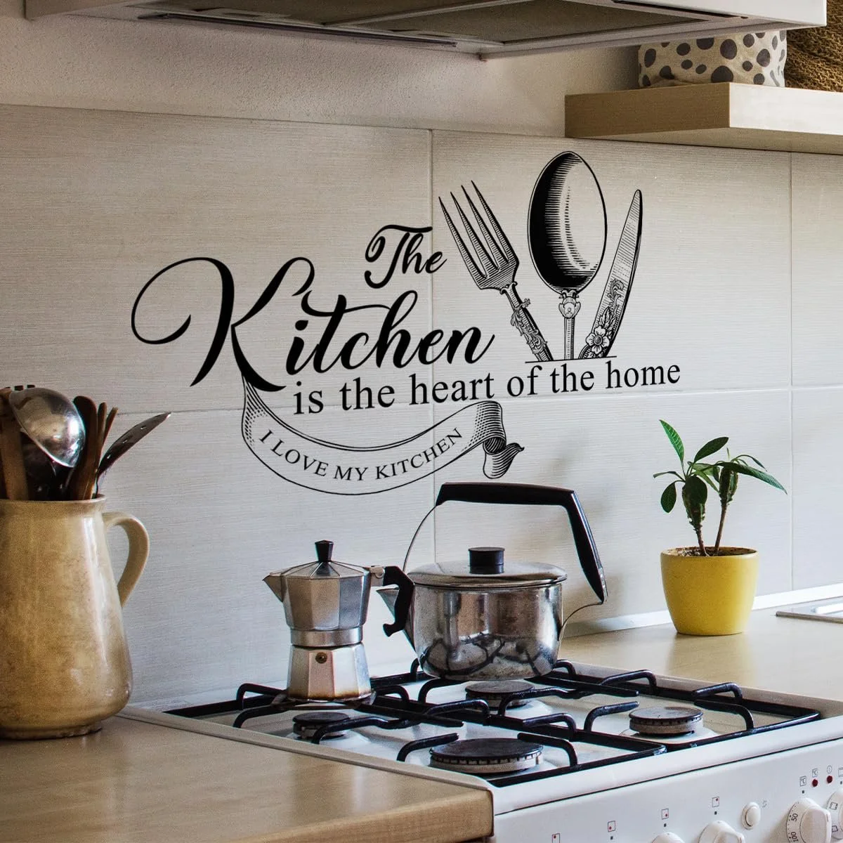 Настінна наклейка Runtoo Kitchen Quotes Cooking Black, фото №2