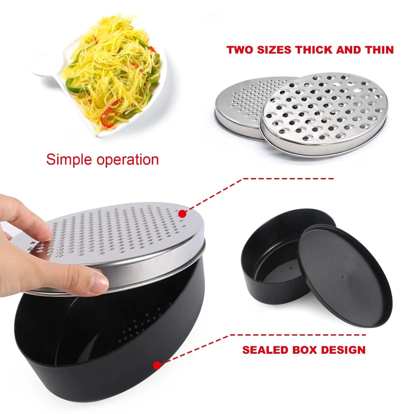 Терка Rmeet для сыра с контейнером, кухонная спиральная, фото №6