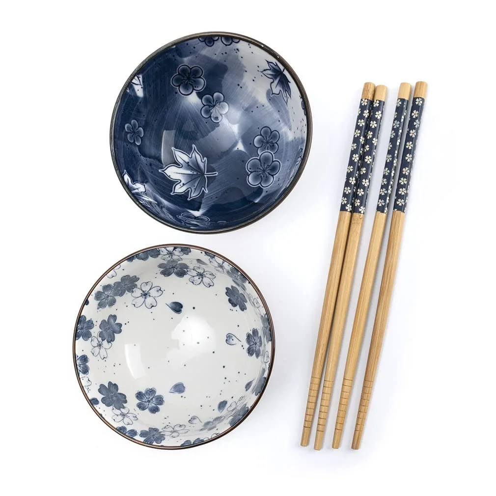 Миска Lachineuse Набор 2 шт, Цветочный узор, Синий, 11 см, фото №3