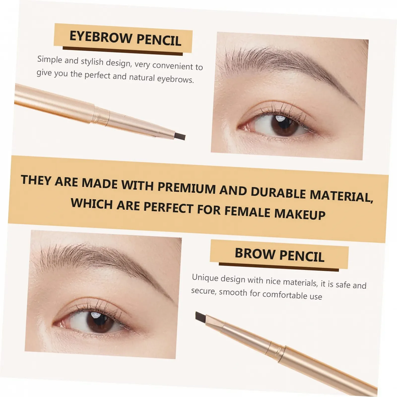 Набір олівців для брів 3 штуки Waterproof Smudge-proof, фото №3