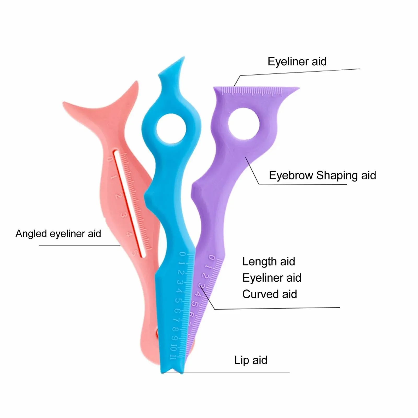 Трафареты для подводки глаз 3 шт, Силиконовые, фото №2 Трафареты для подводки глаз 3 шт, Силиконовые, фото №2