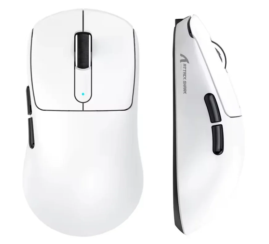 Игровая мышка Attack Shark V5 White PAW3950MAX 42K DPI 8000Гц 750IPS 50G, фото №1