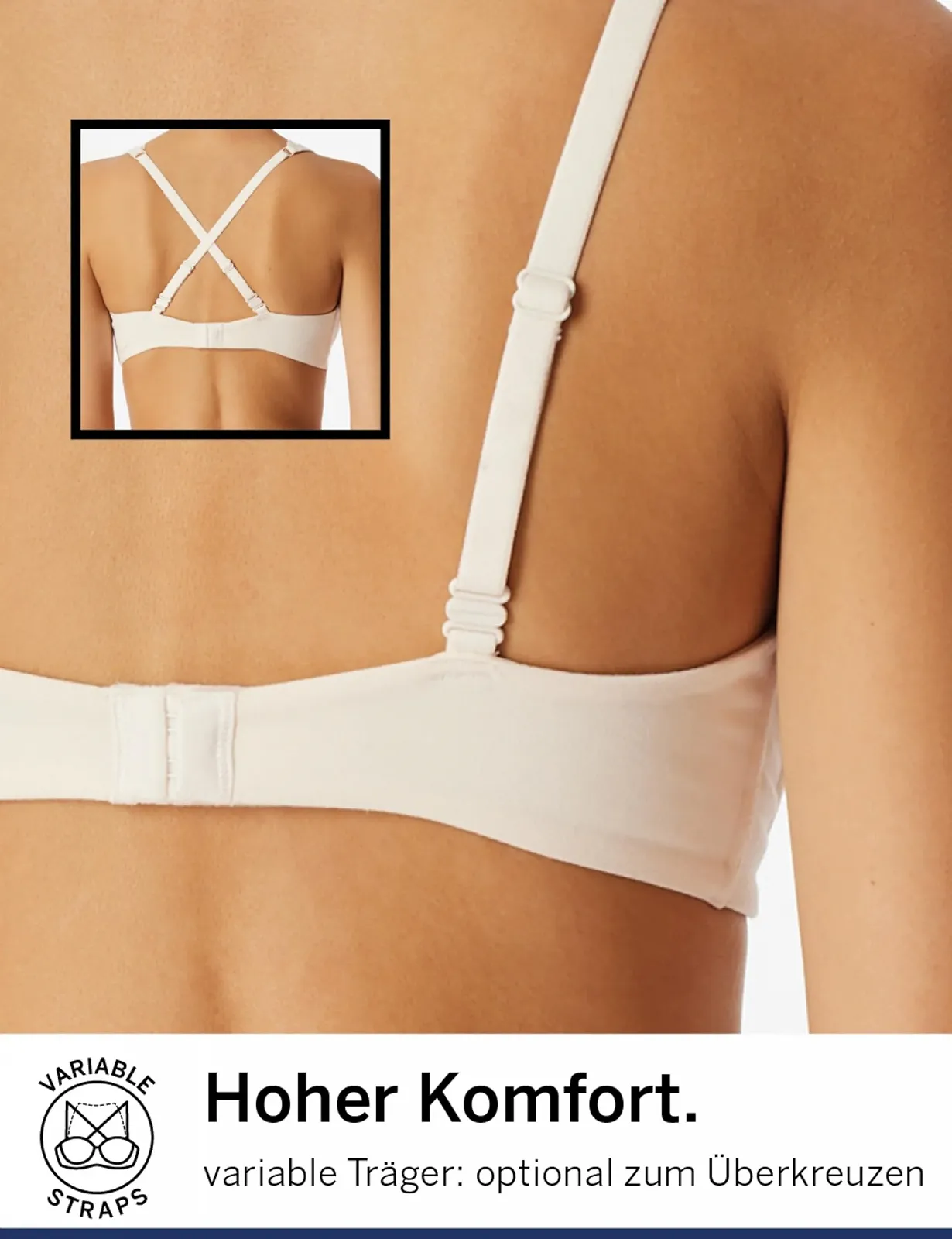 Бюстгальтер Schiesser Unique Cotton на кісточках з формованою чашкою, фото №4