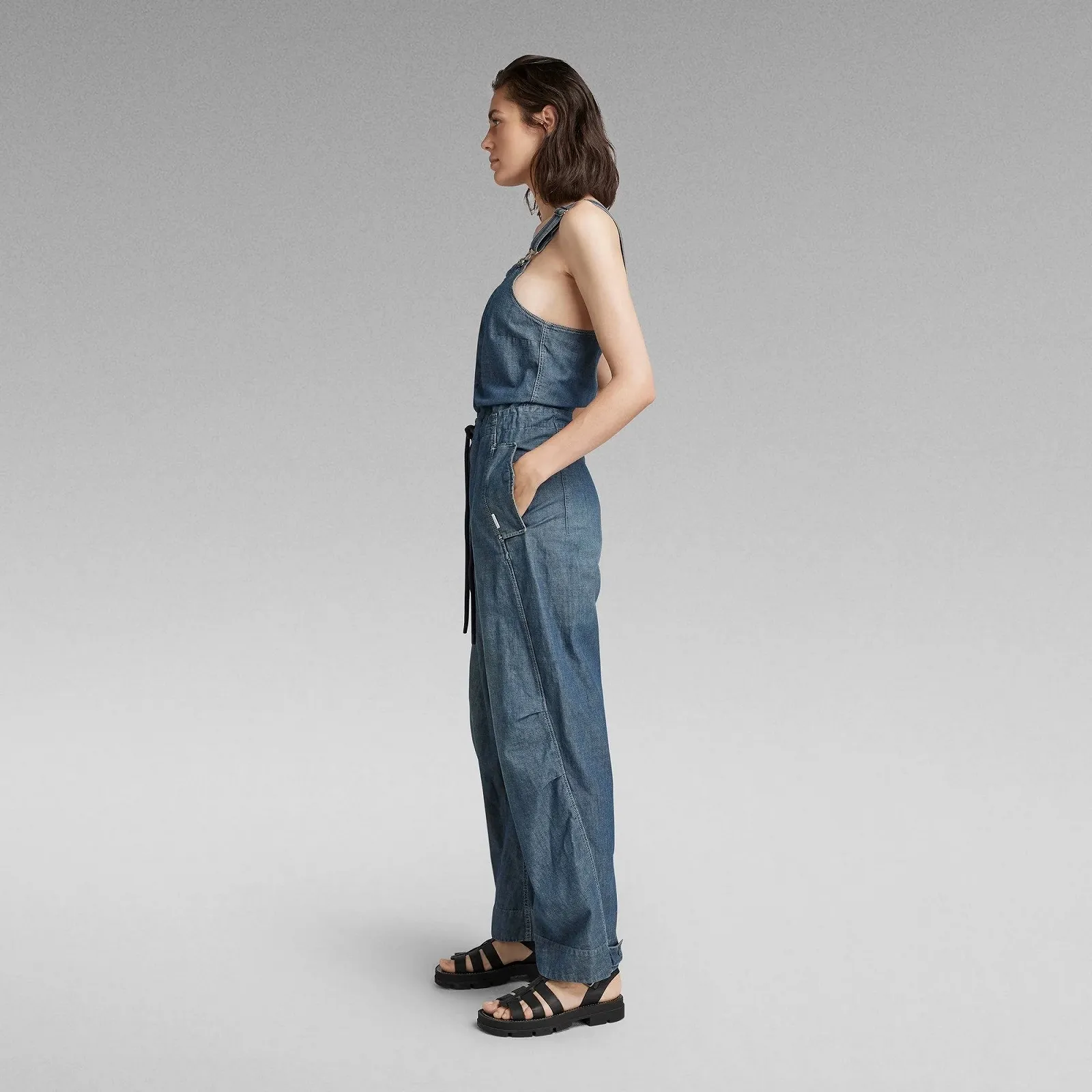 Жіночий комбінезон G-Star 3D Bib Overall Antic Faded Aegean Blue - XS, фото №3