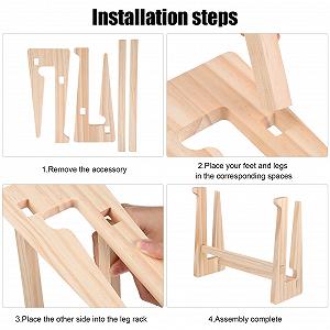 Подставка Деревянная для ноутбука с улучшенным охлаждением Эргономичный держатель для ноутбука и планшета Многофункциональный деревянный держатель в качестве стойки для хранения ноутбука Легкая сборка для стола synthetic.ua - Фото 1