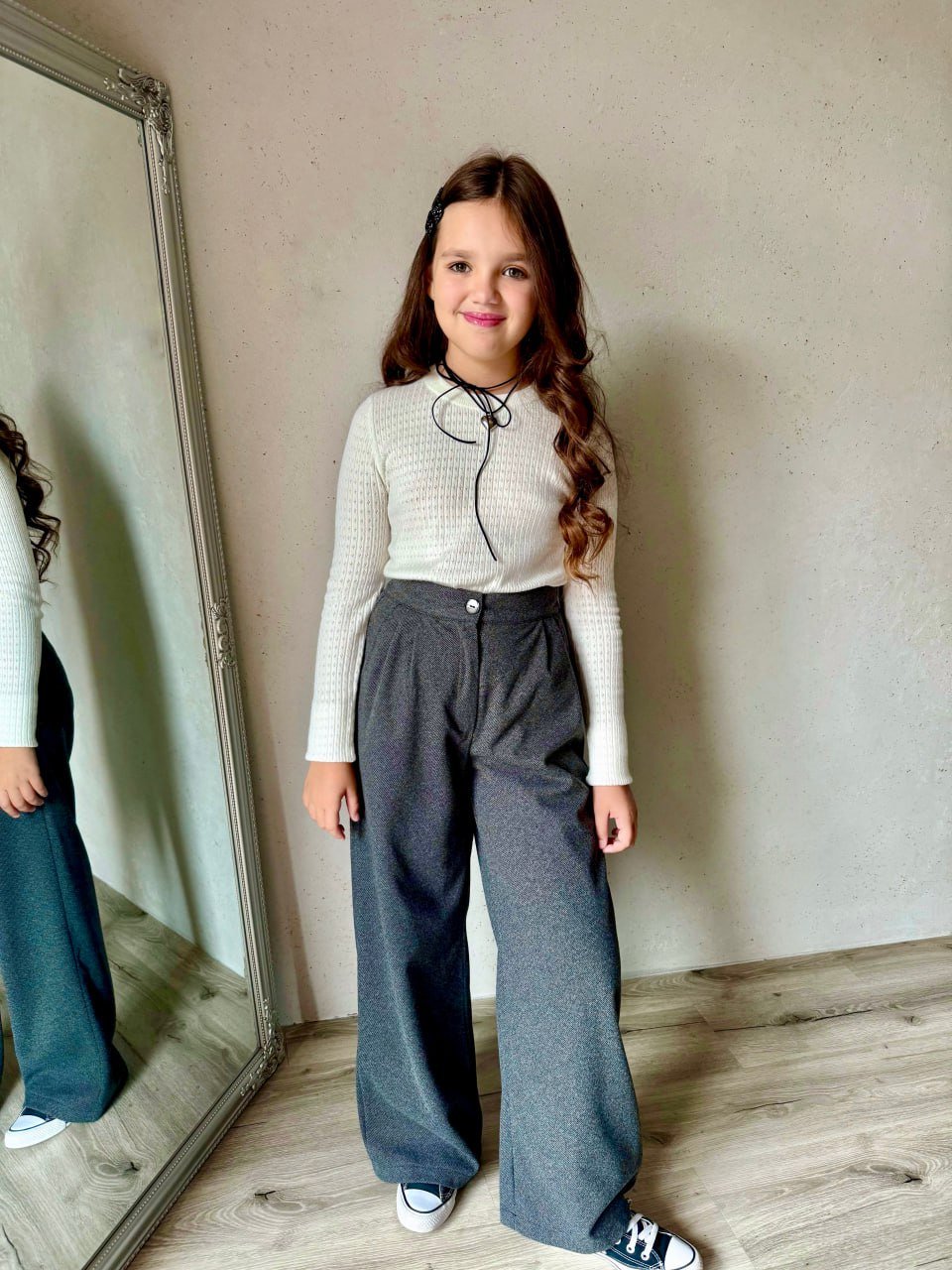 Стильные теплые брюки трикотаж камила (теплая) от 128 до 164 см, фото №6