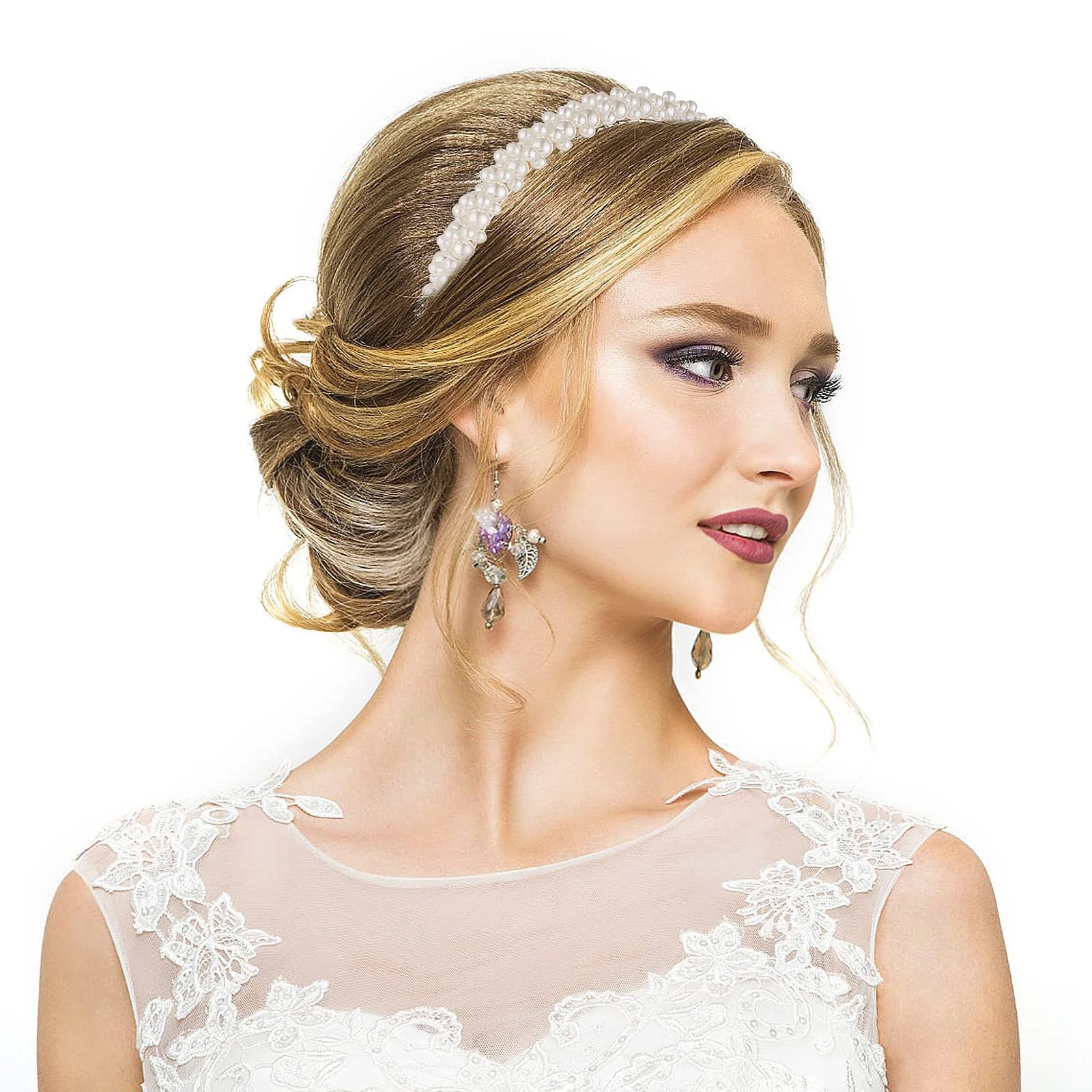 Обруч Yolev з перлинами, набір 4 шт., фото №4 Обруч Yolev з перлинами, набір 4 шт., фото №4