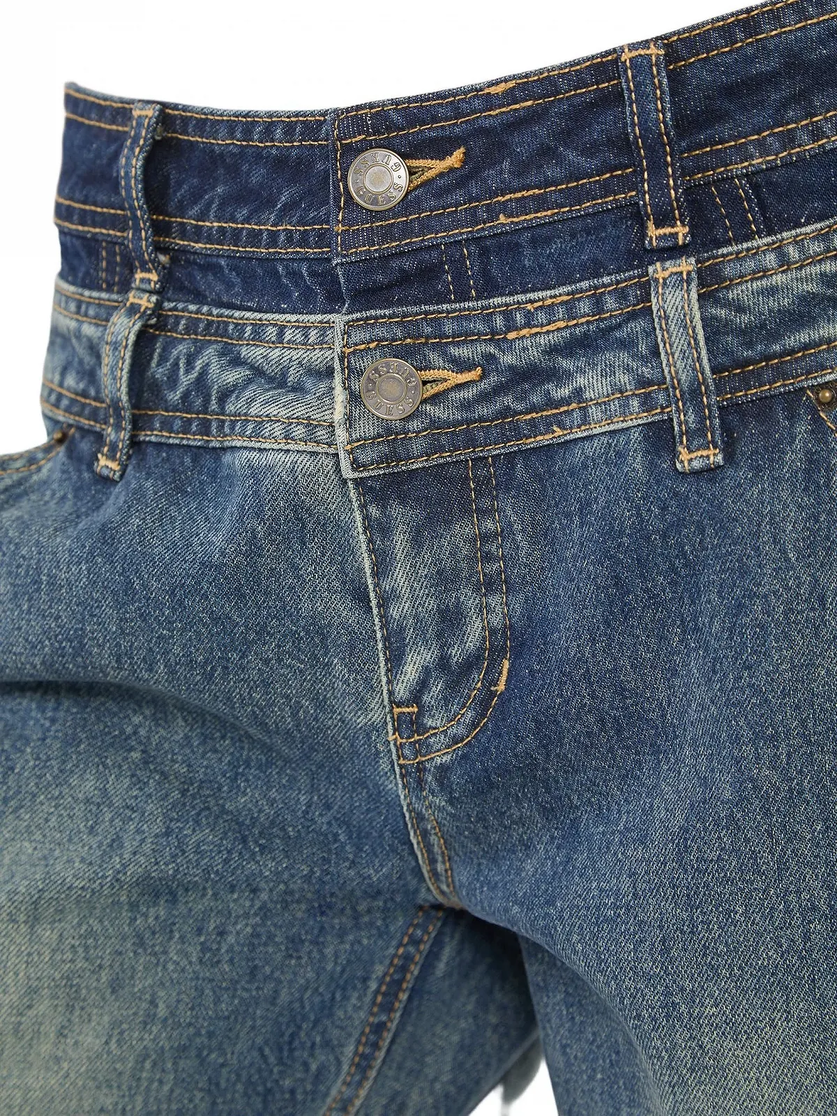 Джинси GUESS Originals Zimmermanns з подвійним поясом Go Lt Vintage Tinted Medi, 27, фото №3