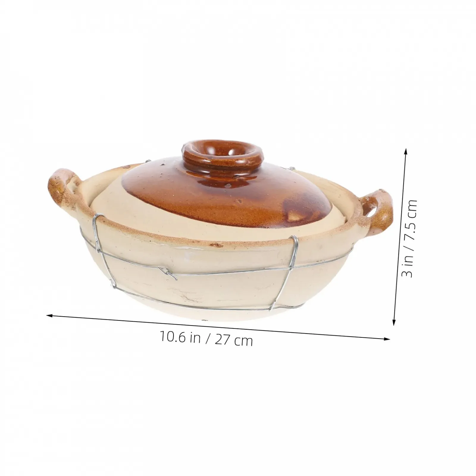 Кастрюля VALICLUD Китайская глиняная с двойной крышкой, фото №8