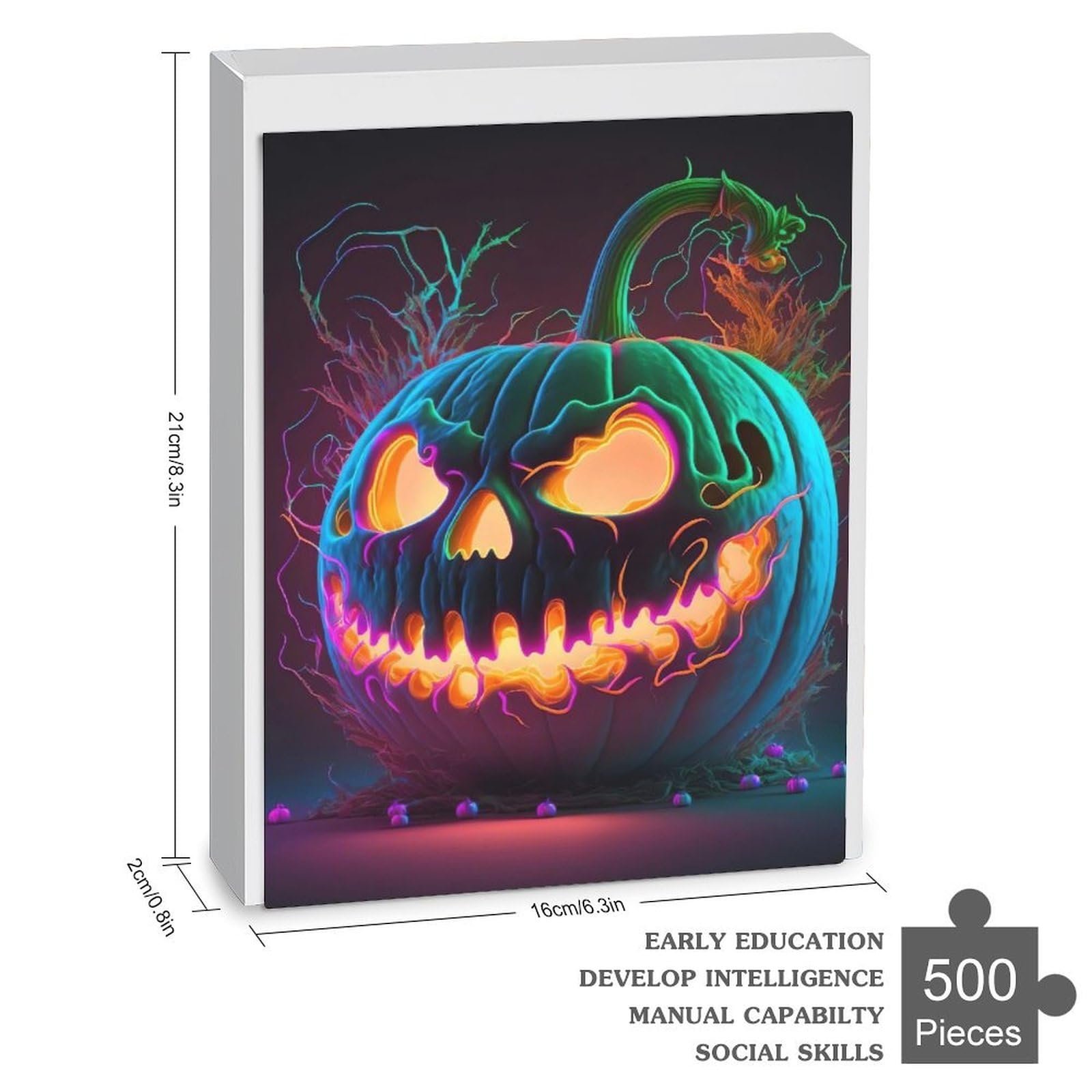 Пазл Wooden Puzzle Halloween Pumpkin 500 деталей 55 x 41 см, фото №1
