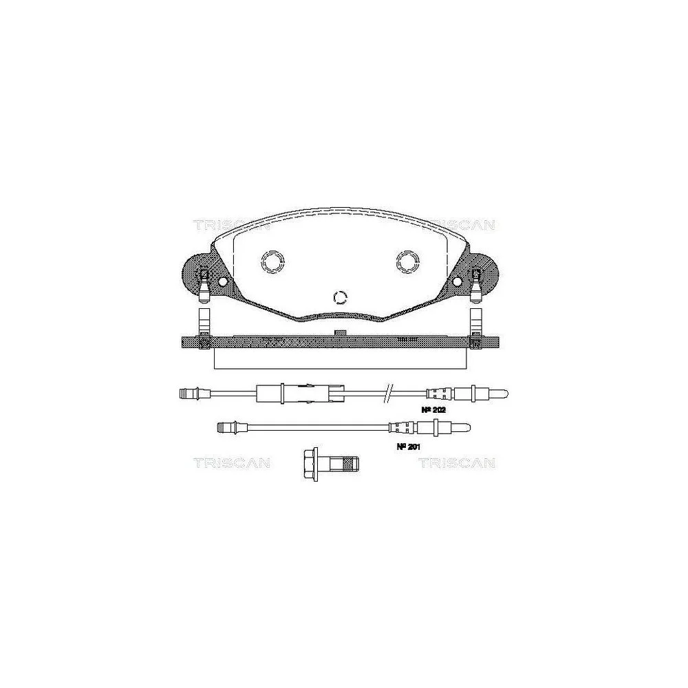 Комплект гальмівних колодок TRISCAN 8110 28018 для CITROËN, передня вісь, фото №1 Комплект гальмівних колодок TRISCAN 8110 28018 для CITROËN, передня вісь, фото №1