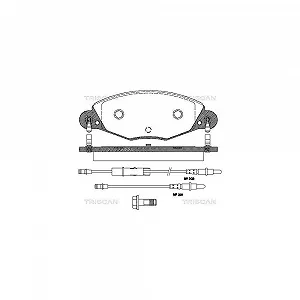 Комплект тормозных колодок TRISCAN 8110 28018 для CITROËN, передняя ось - Фото 1