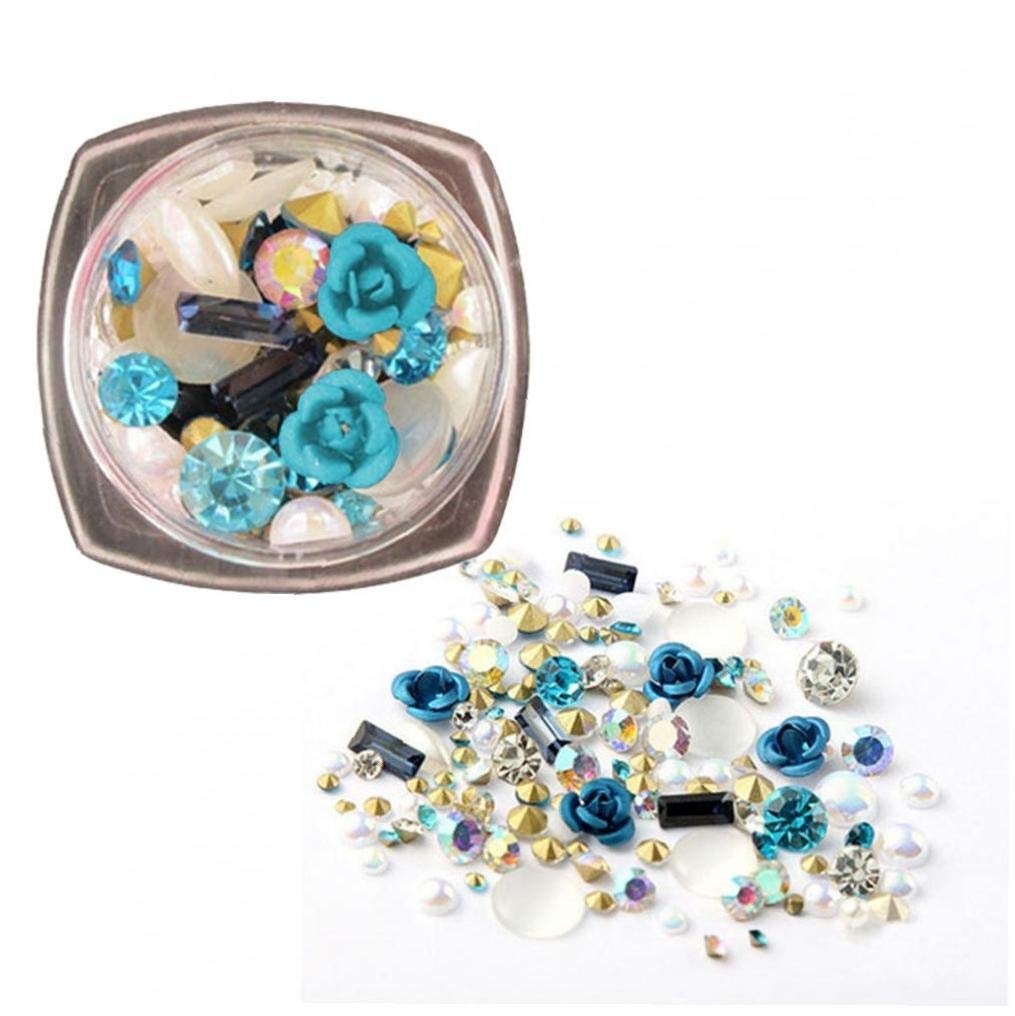 3D Стразы в коробке для DIY дизайна ногтей, микс различных драгоценностей, украшений, роз, ювелирных изделий, гель-блесток, фото №4