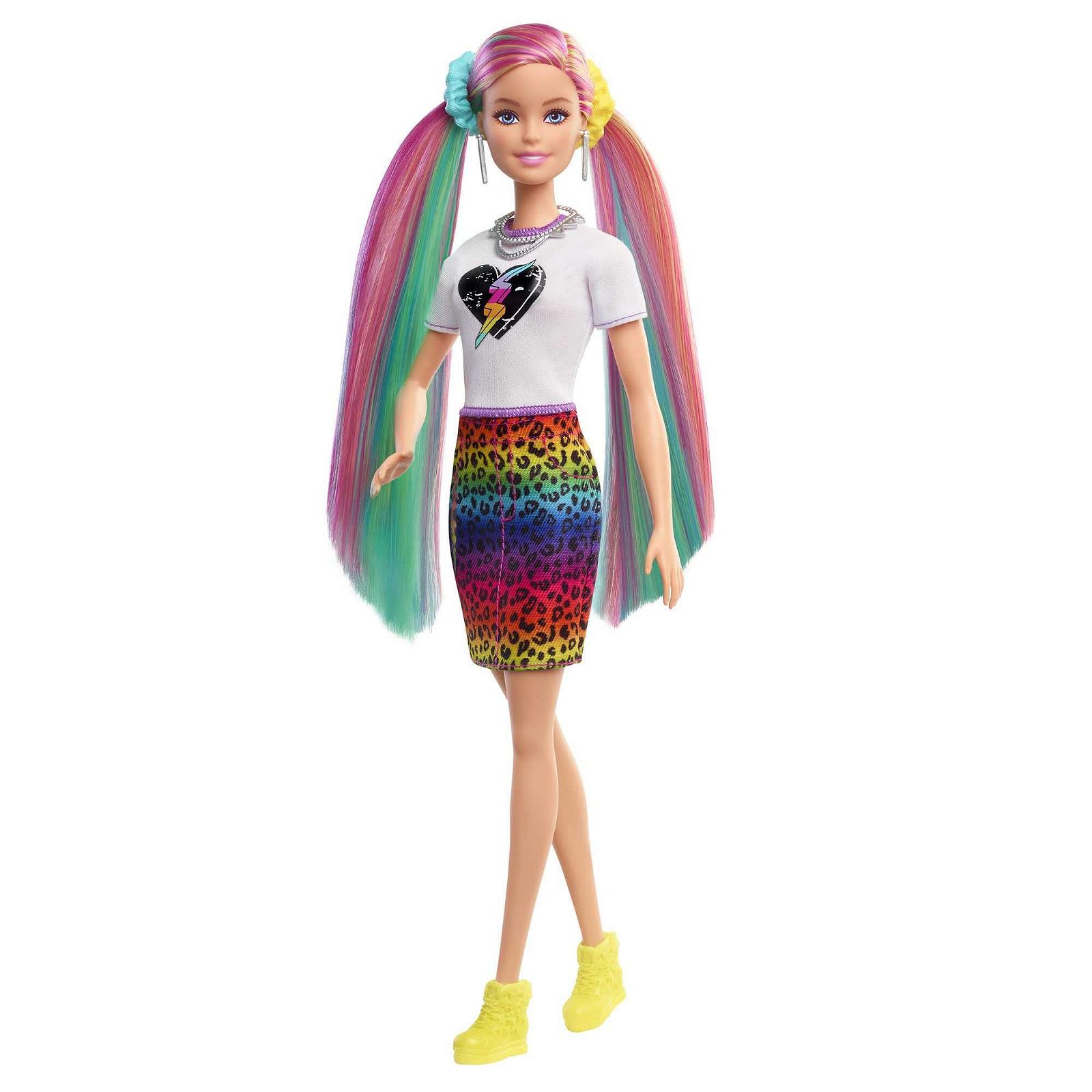 Лялька Barbie Leopard Rainbow Hair GRN81, фото №6 Лялька Barbie Leopard Rainbow Hair GRN81, фото №6