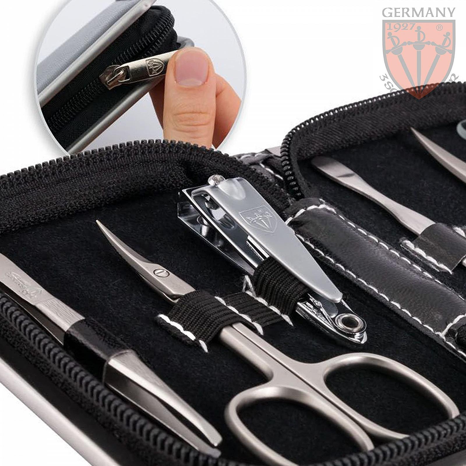 Набір для манікюру та педикюру DREI SCHWERTER Germany Ferrara 6 предметів, штучна шкіра, чорний, фото №3 Набір для манікюру та педикюру DREI SCHWERTER Germany Ferrara 6 предметів, штучна шкіра, чорний, фото №3