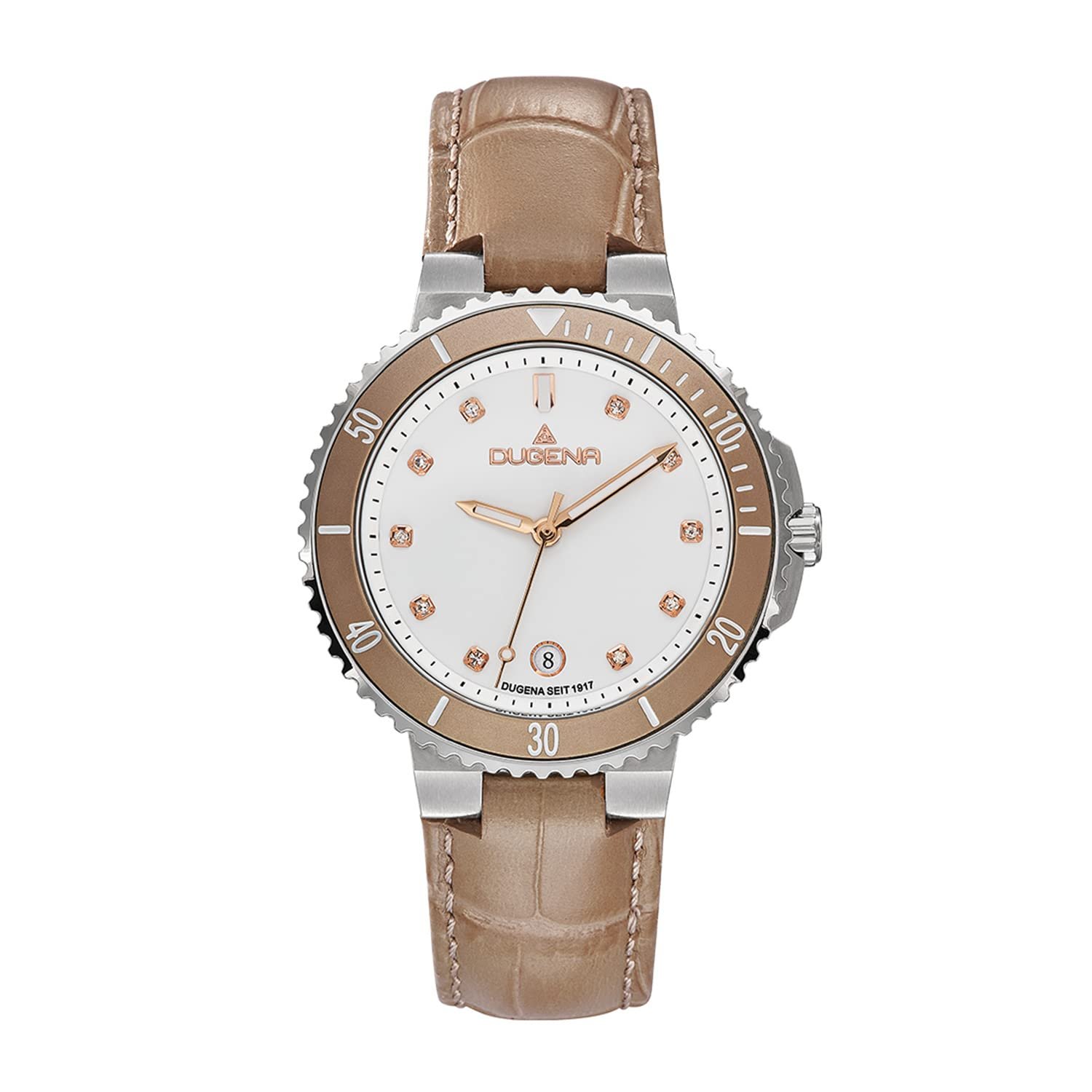 Женские кварцевые часы Dugena Lady Diver 4461100, нержавеющая сталь, кожаный ремешок, застежка-пряжка, 5 бар, ремешок., фото №1 Женские кварцевые часы Dugena Lady Diver 4461100, нержавеющая сталь, кожаный ремешок, застежка-пряжка, 5 бар, ремешок., фото №1