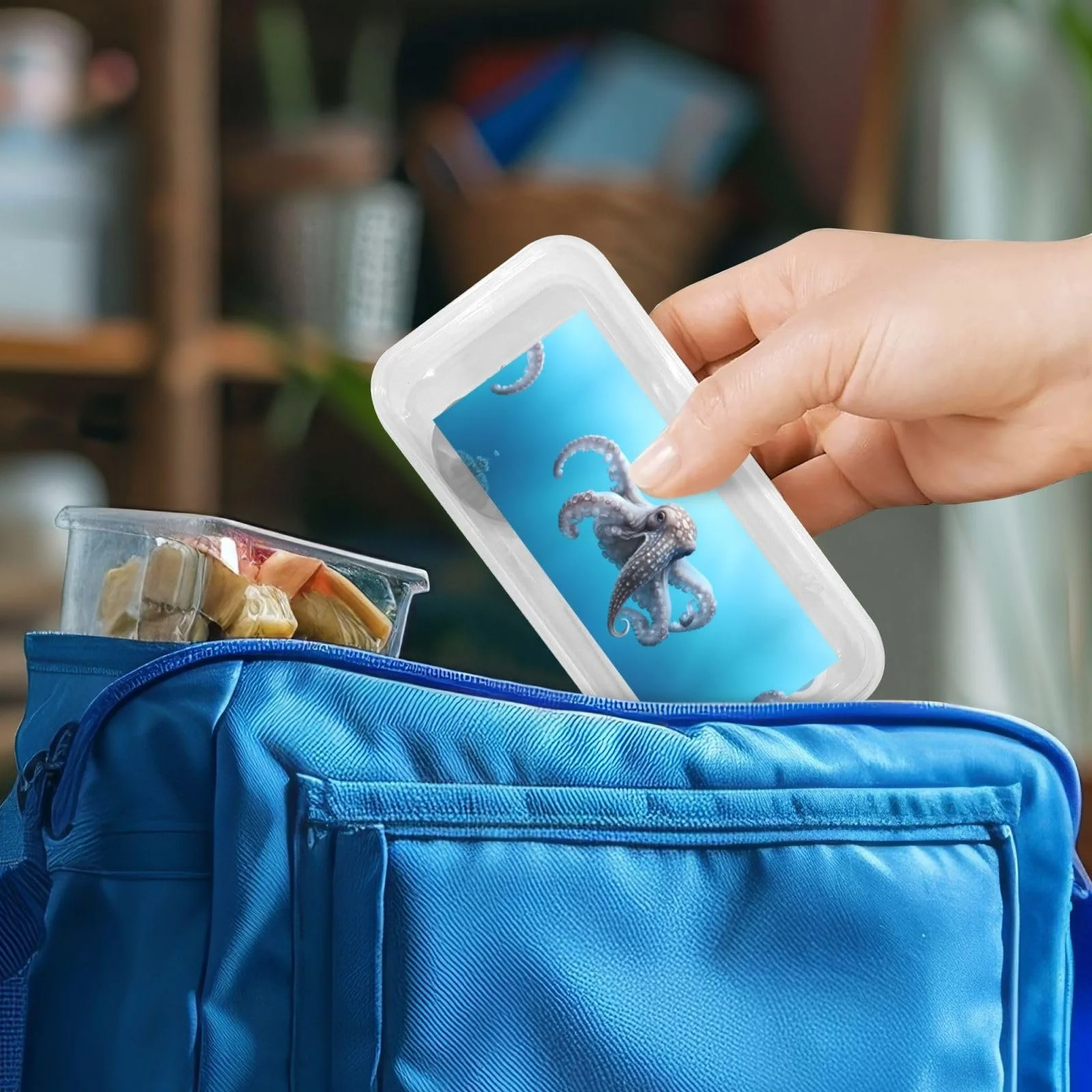 Дитячий набір столових приборів з Малюнком "Восьминіг у Морі", Три Предмети, Багаторазовий, фото №7 Дитячий набір столових приборів з Малюнком "Восьминіг у Морі", Три Предмети, Багаторазовий, фото №7