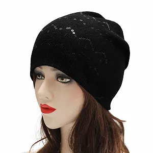 Вязаная шапка-бини ZLYC Женская мягкая зимняя эластичная synthetic.ua - Фото 1