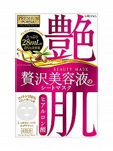 Японская маска для лица PREMIUM PUReSA (премиум Presa) beauty mask гиалуроновая кислота 28 мл × 4 штуки - Фото 1