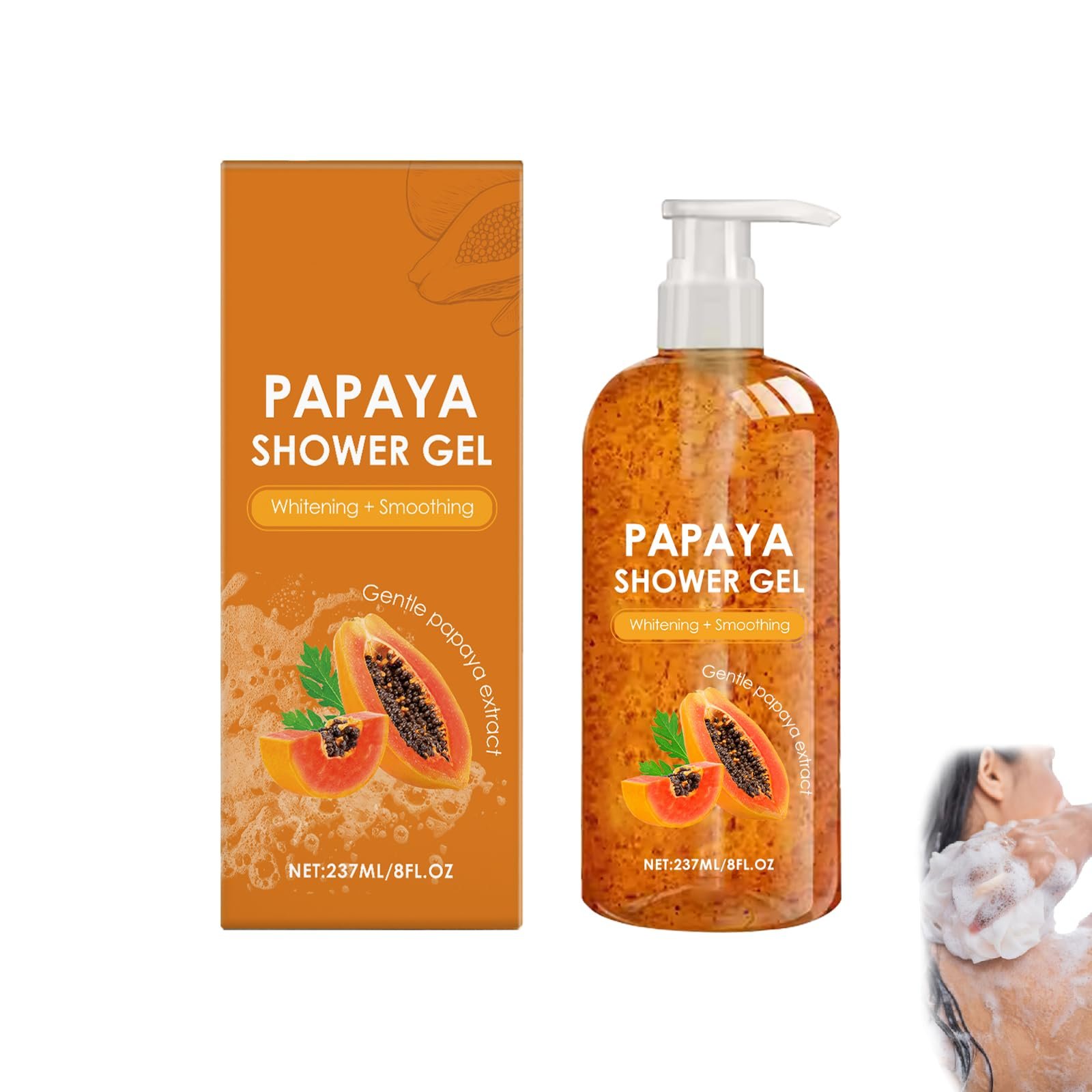 Гель для душу Papaya Відбілюючий та зволожуючий 1 шт., фото №1 Гель для душу Papaya Відбілюючий та зволожуючий 1 шт., фото №1